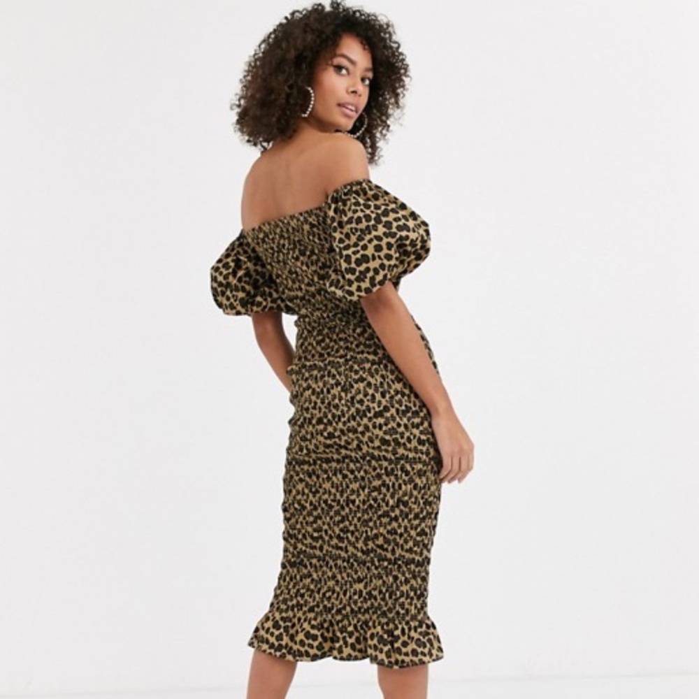 NWT Never Fully Dressed // Leopard JoJo midi dress